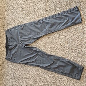 Kuhl | Trekr Pants Stretch UPF 50 Charcoal Gray Cinch Legs 6235 Front Zipper